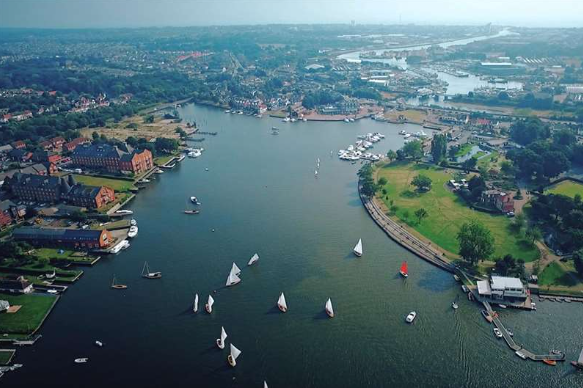 Oulton Broad from above | 2 miles from Pakefield on the Suffolk Coast | Luxury dog-friendly self-catering accommodation on the Suffolk Coast