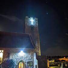Pakefield church at night | Suffolk Coast historic church | self catering accommodation on the Suffolk coast