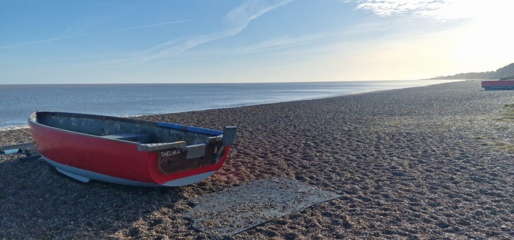 Dunwich beach - a circular walk whilst staying on the Suffolk Coast at one of our dog friendly holiday cottages