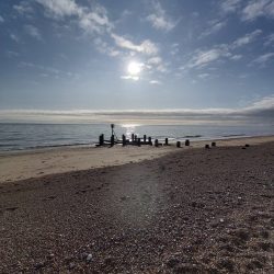 Tide is out and the sun is out at Pakefield beach | Luxury dog-friendly self-catering accommodation on the Suffolk coastt
