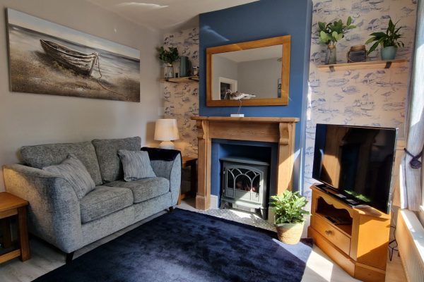Curlew Cottage living room | Suffolk Coastal Escapes | dog friendly self catering accommodation on the Suffolk coast.