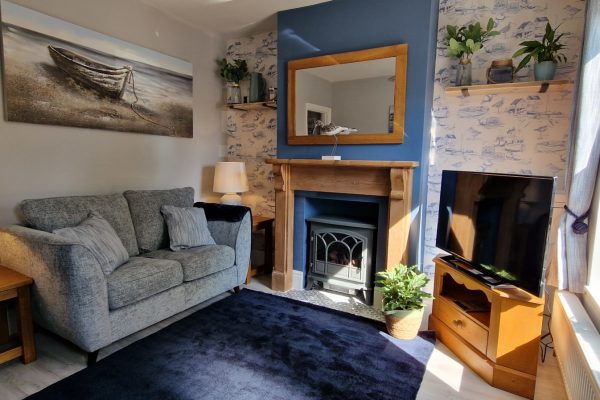 Curlew Cottage living room | Suffolk Coastal Escapes | dog friendly holiday cottage on the Suffolk Coast