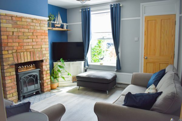 Seagull Cottage living room | Suffolk Coastal Escapes | dog friendly holiday cottage on the Suffolk Coast